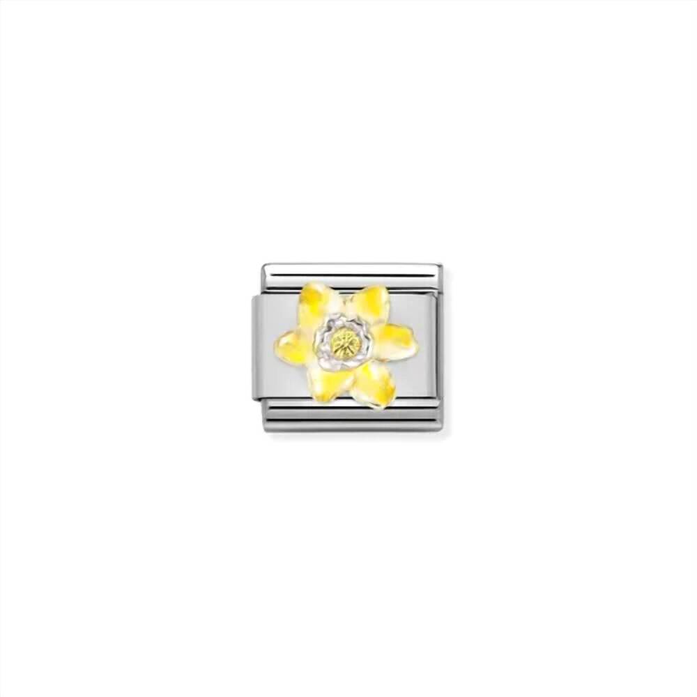 NEW NOMINATION women's for her links bracelet in yellow flower